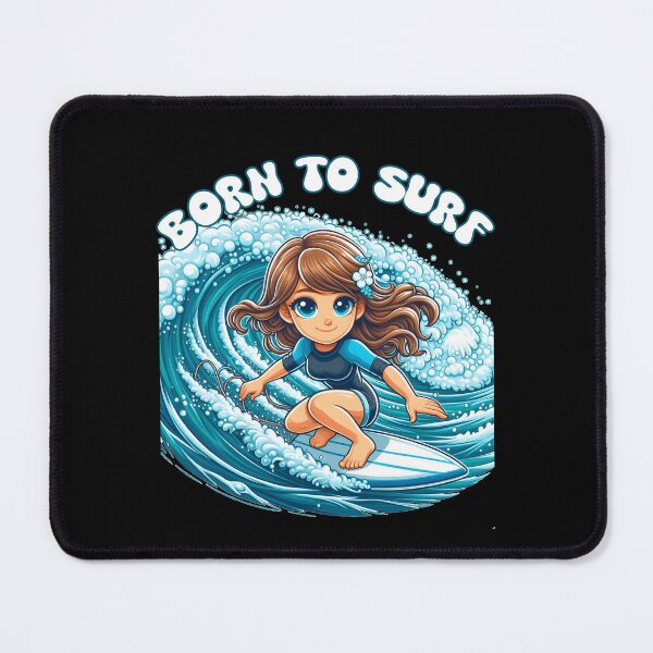 Item preview, Cute Girl Born To Surf designed and sold by Aurorapod.