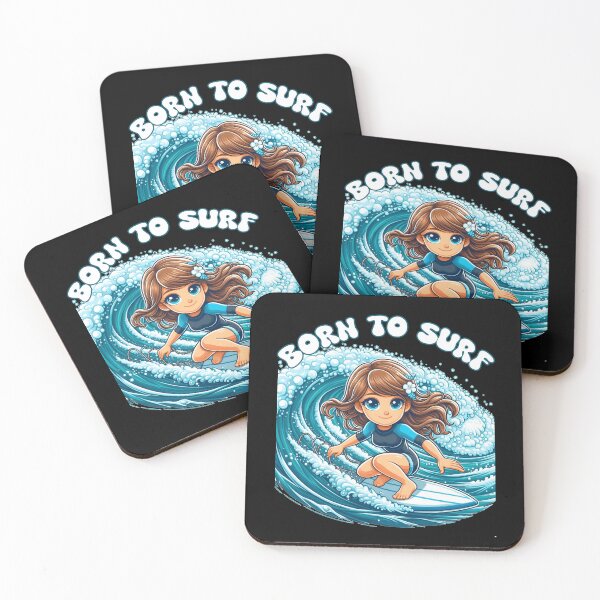 Item preview, Cute Girl Born To Surf designed and sold by Aurorapod.