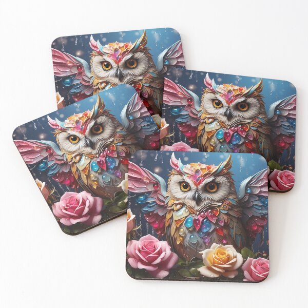 Item preview, Colorful Owl Amidst Pink Roses designed and sold by T-shirtMill.