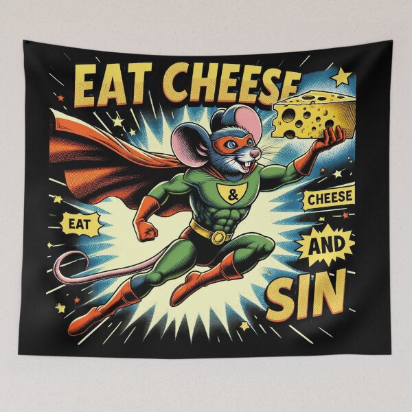 Item preview, eat cheese and sin designed and sold by czarnyfeniks.