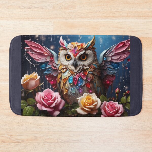 Item preview, Colorful Owl Amidst Pink Roses designed and sold by T-shirtMill.