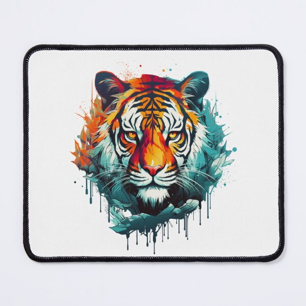 Item preview, Colorful Tiger Portrait designed and sold by ZenEvoke.