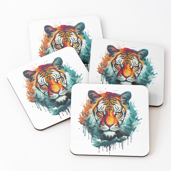 Item preview, Colorful Tiger Portrait designed and sold by ZenEvoke.