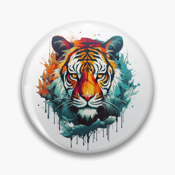 Item preview, Colorful Tiger Portrait designed and sold by ZenEvoke.