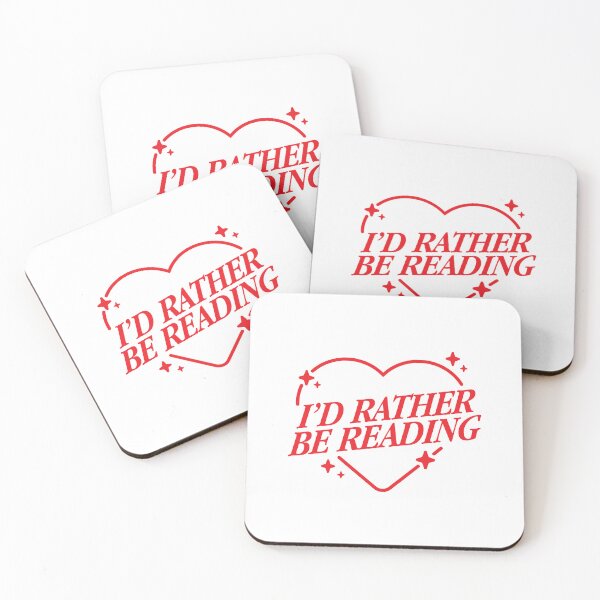 Item preview, I'd Rather Be Reading Sparkly Heart Red Version designed and sold by AlliMarieArt.