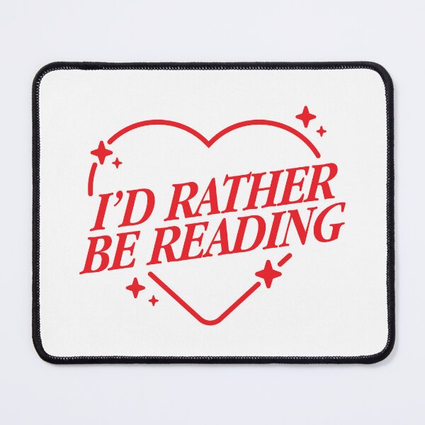 Item preview, I'd Rather Be Reading Sparkly Heart Red Version designed and sold by AlliMarieArt.