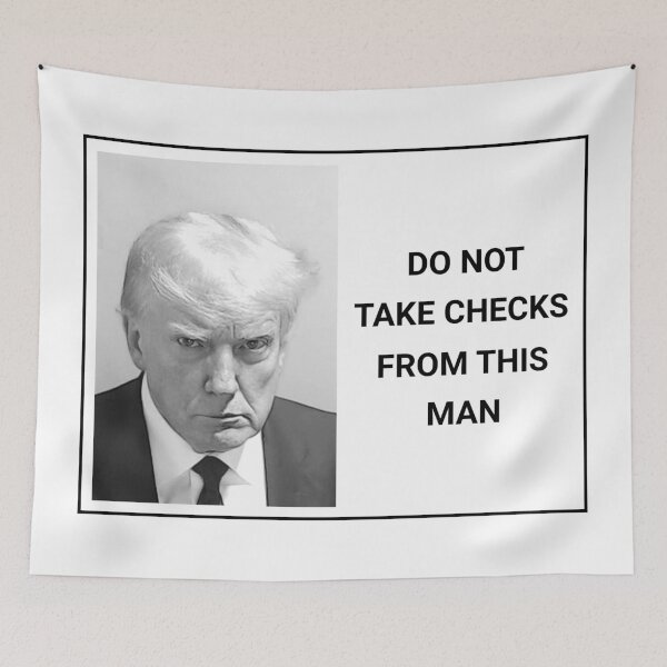 Item preview, Donald Trump Mugshot - Do Not Take Checks designed and sold by humnoo.