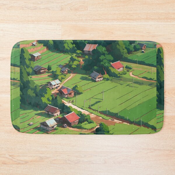 Item preview, Anime village top down view- Pixel art designed and sold by octoboobs.