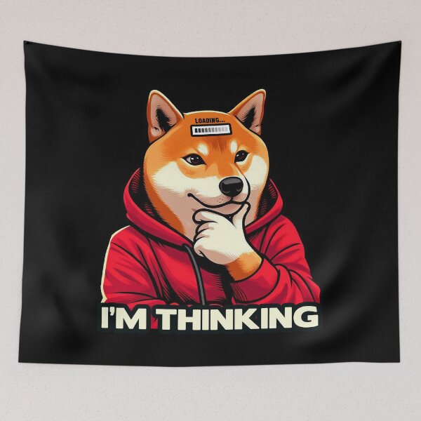 Item preview, I'm Thinking meme Shiba Inu Dog designed and sold by plushism.