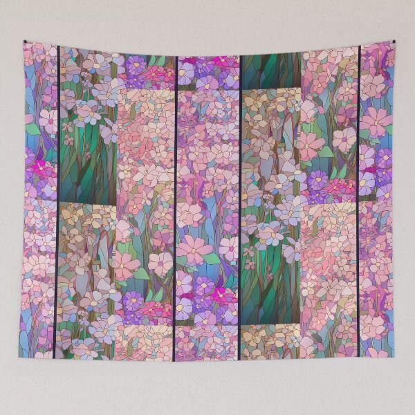 Item preview, Colorful Floral glass stained design  designed and sold by octoboobs.