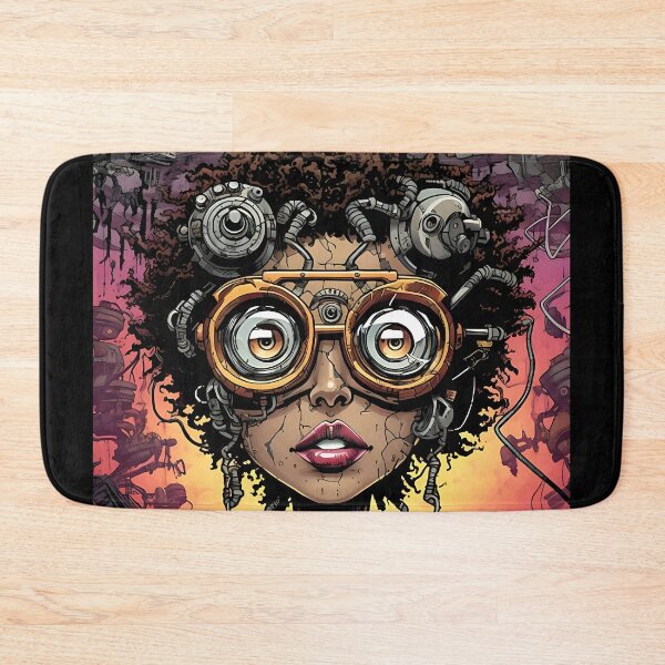 Item preview, Futuristic woman cityscape puzzle designed and sold by ArrangedDesigns.
