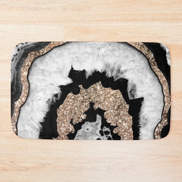 Item preview, Gray Black White Agate with Gold Glam #1b (Photo of Glitter Only - Not Reflective) designed and sold by Anita's & Bella's Art.