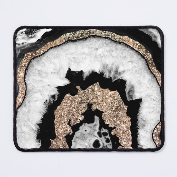 Item preview, Gray Black White Agate with Gold Glam #1b (Photo of Glitter Only - Not Reflective) designed and sold by Anita's & Bella's Art.