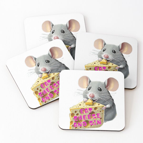 Item preview, Eat Cheese and Sin. Rat and cheese  designed and sold by The Rust Lab.