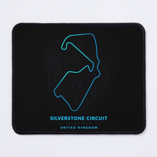 Item preview, Silverstone circuit in the United Kingdom in blue neon style color designed and sold by Jerhus.