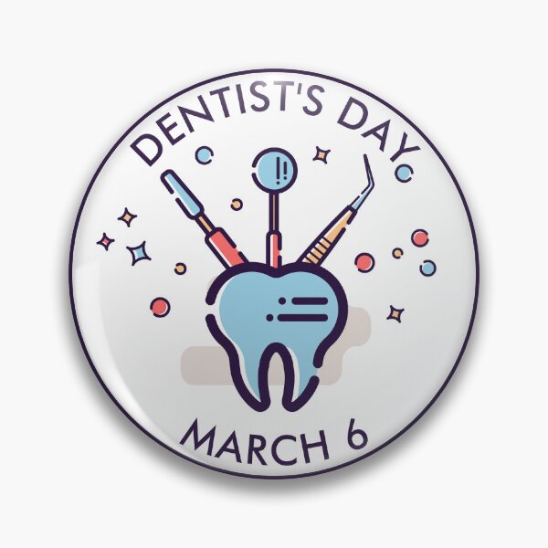 Item preview, Retro Dentist’s Day, tooth and dental tools designed and sold by HolidayBug.