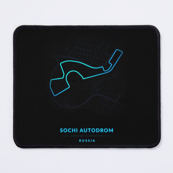 Item preview, Sochi Autodrom circuit in Russia in blue color neon style designed and sold by Jerhus.
