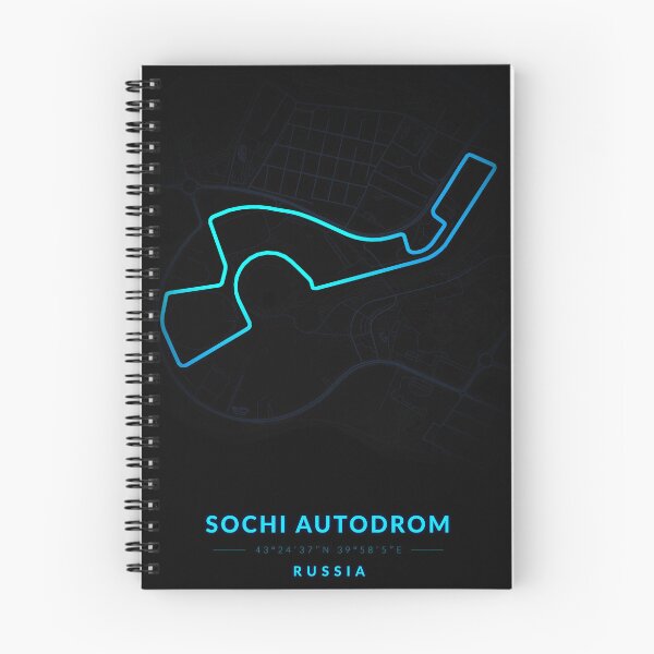 Item preview, Sochi Autodrom circuit in Russia in blue color neon style designed and sold by Jerhus.