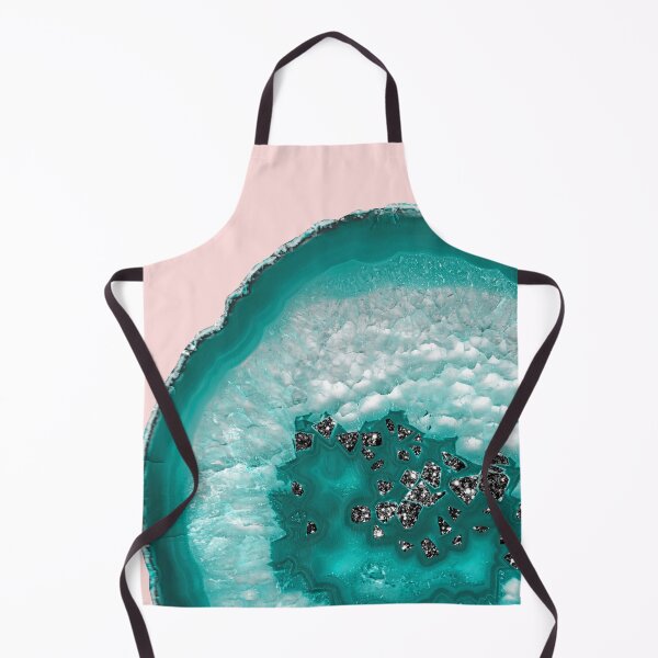 Item preview, Turquoise Teal Agate with Black Glam on Blush #1 (Photo of Glitter Only - Not Reflective) designed and sold by Anita's & Bella's Art.