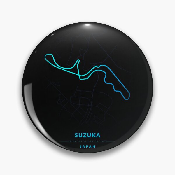 Item preview, Suzuka circuit in Japan in blue color neon style designed and sold by Jerhus.