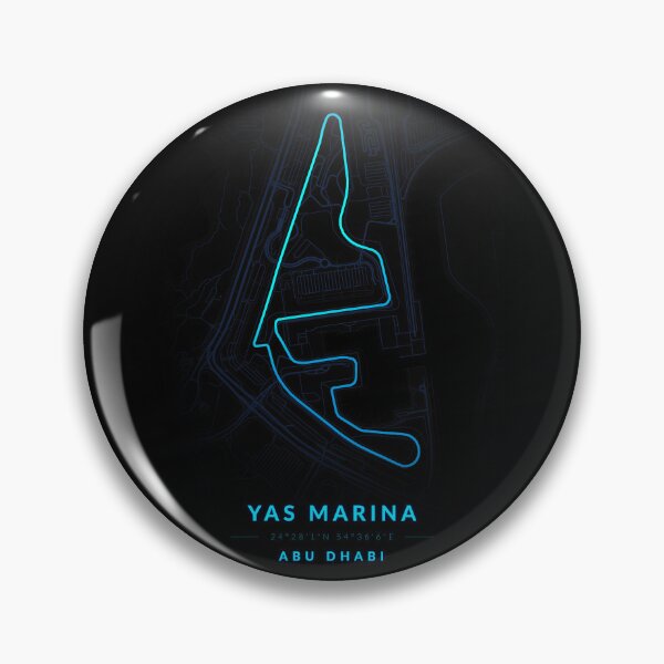 Item preview, Yas Marina Circuit in Abu Dhabi in blue color neon style designed and sold by Jerhus.
