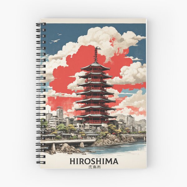 Item preview, Hiroshima Japan Vintage Poster Tourism  designed and sold by TravelersGems.