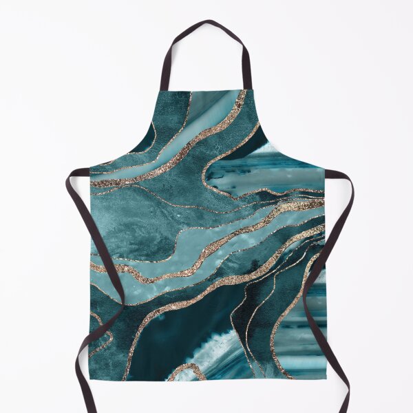 Item preview, Teal Blue Marble Agate Gold Glam #1 (Photo of Glitter Only - Not Reflective) designed and sold by Anita's & Bella's Art.
