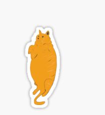Pegatina Fat Fat Cat - Naranja