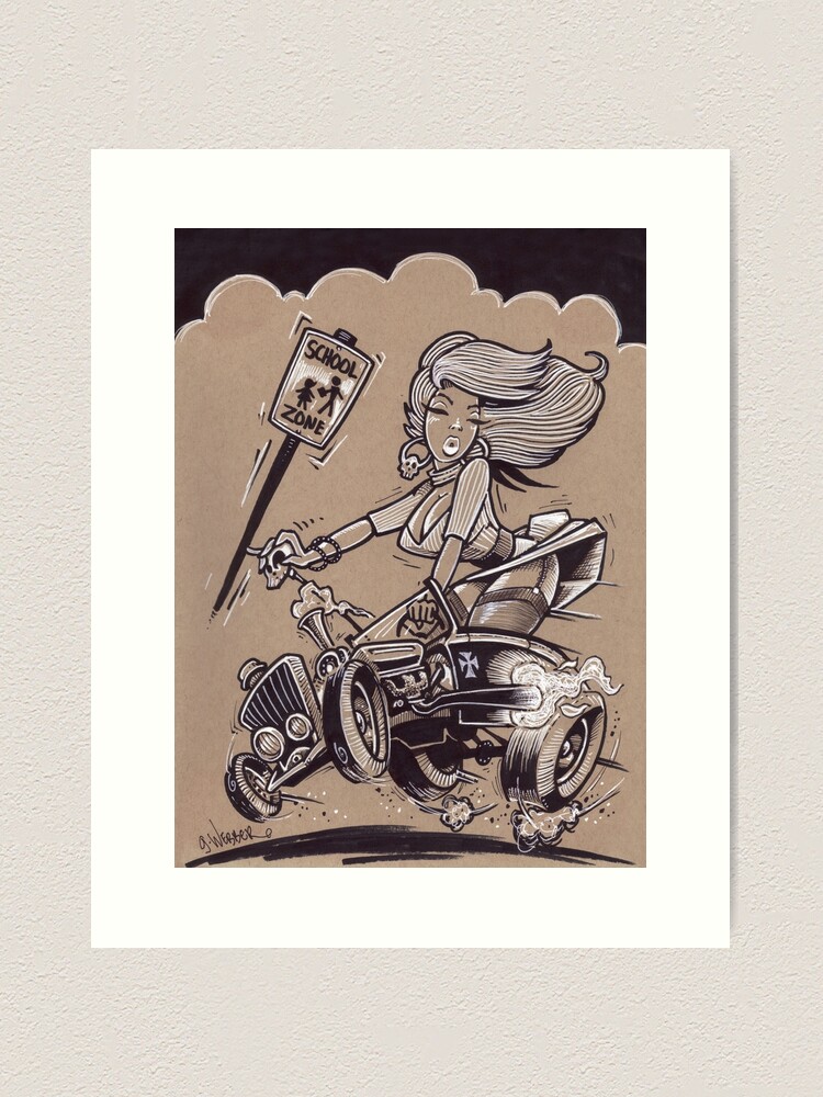 Thumbnail 2 of 3, Art Print, SCHOOL ZONE designed and sold by George Webber.