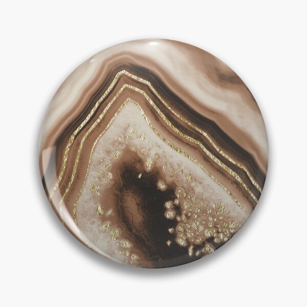 Item preview, Soft Brown Agate Gold Glam #1 (Photo of Foil Only - Not Reflective) designed and sold by Anita's & Bella's Art.