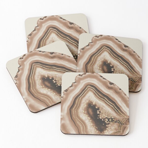 Item preview, Soft Brown Agate Gold Glam #1 (Photo of Foil Only - Not Reflective) designed and sold by Anita's & Bella's Art.