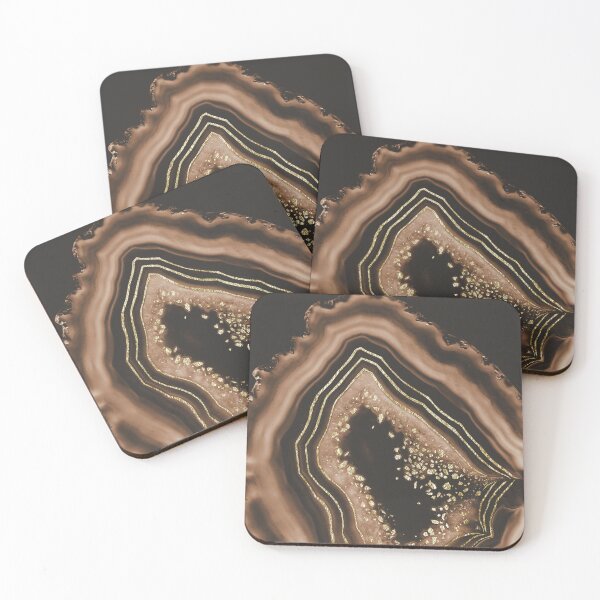 Item preview, Brown Agate Gold Foil Glam #1 (Photo of Foil Only - Not Reflective) designed and sold by Anita's & Bella's Art.