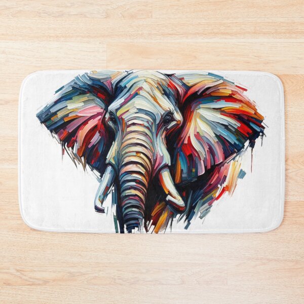 Item preview, A colorful, expressionistically painted elephant designed and sold by NexusSales.
