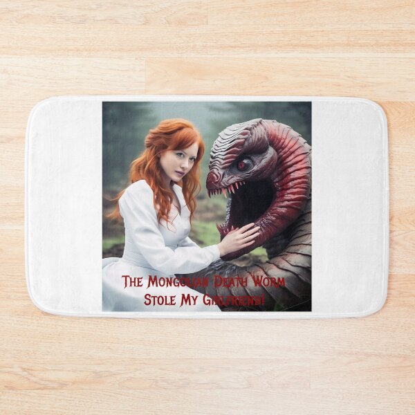 Item preview, Mongolian Death Worm Stole My Girlfriend! designed and sold by FatCatStudios.