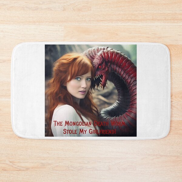 Item preview, Mongolian Death Worm Stole My Girlfriend! designed and sold by FatCatStudios.