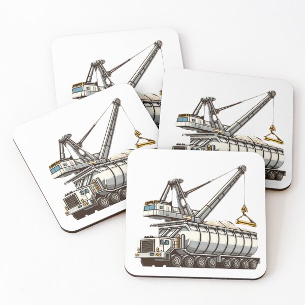 Item preview, Truck and crane designed and sold by MYTHIC PEEL STICKERS.