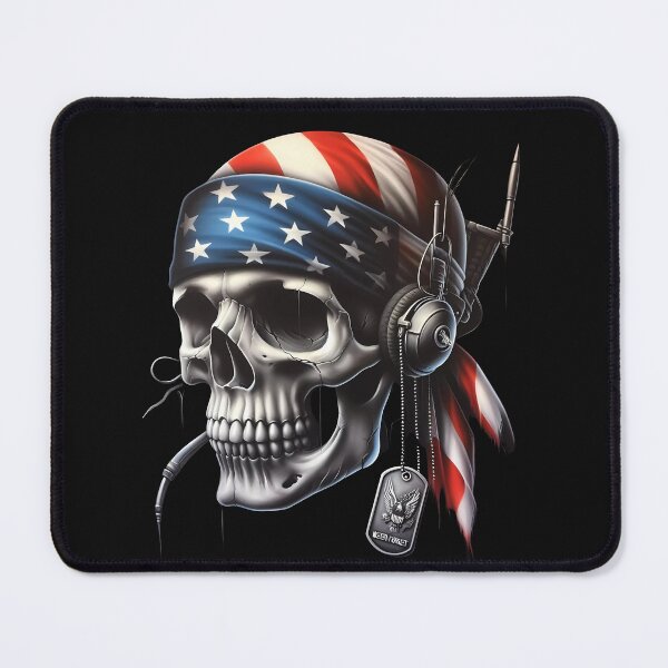 Item preview, A skull with the American flag designed and sold by EZfashion.