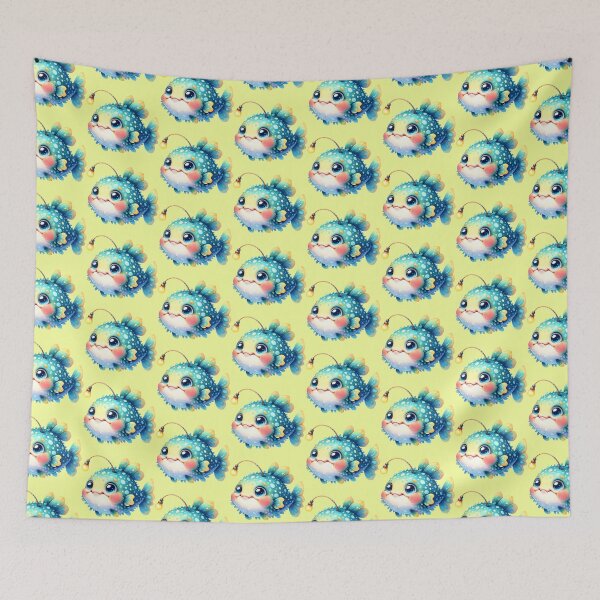 Item preview, Sea Creature, Cartoon Angler Fish designed and sold by digidecalden.