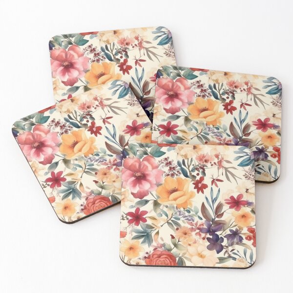 Item preview, Watercolor Wildflowers Pattern designed and sold by GrinGalore.