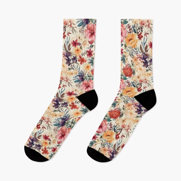 Item preview, Watercolor Wildflowers Pattern designed and sold by GrinGalore.