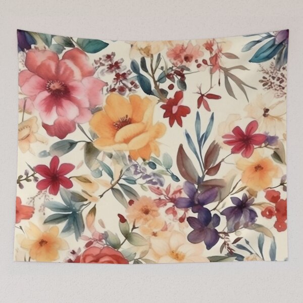 Item preview, Watercolor Wildflowers Pattern designed and sold by GrinGalore.