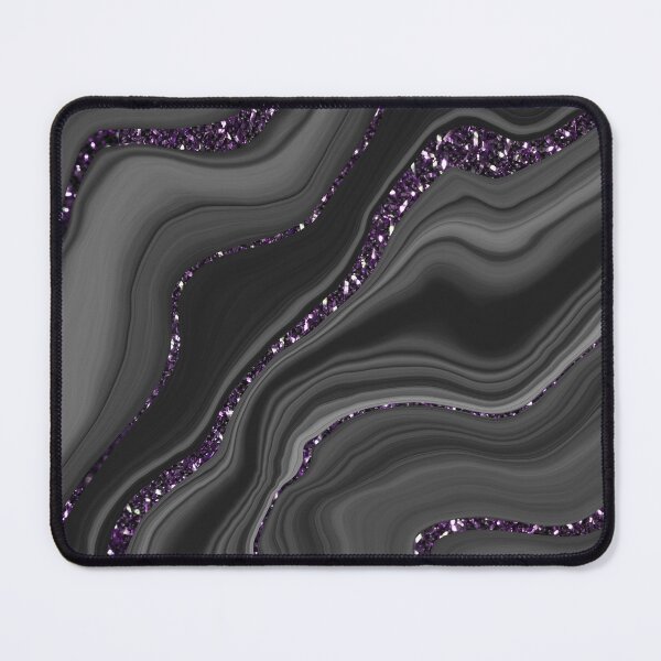 Item preview, Liquid Black Gray White Agate Glam Dream #1 (Photo of Glitter Only - Not Reflective) designed and sold by Anita's & Bella's Art.