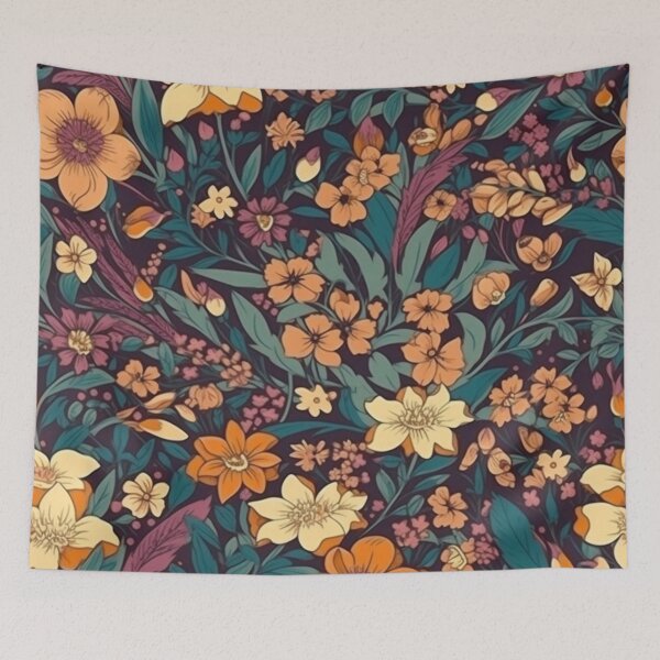 Item preview, Wildflowers Retro Pattern designed and sold by GrinGalore.