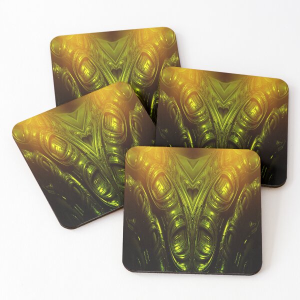 Item preview, Metal Heart - Biomechanic Fantasy 3D Illustration - orange/green version designed and sold by KairoDesign.