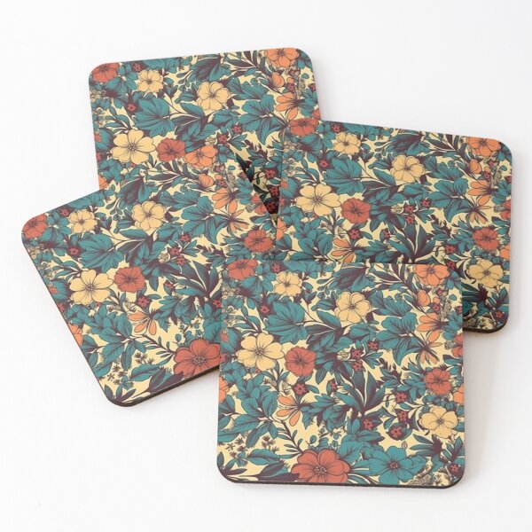 Item preview, Wildflowers In Retro Style Pattern designed and sold by GrinGalore.