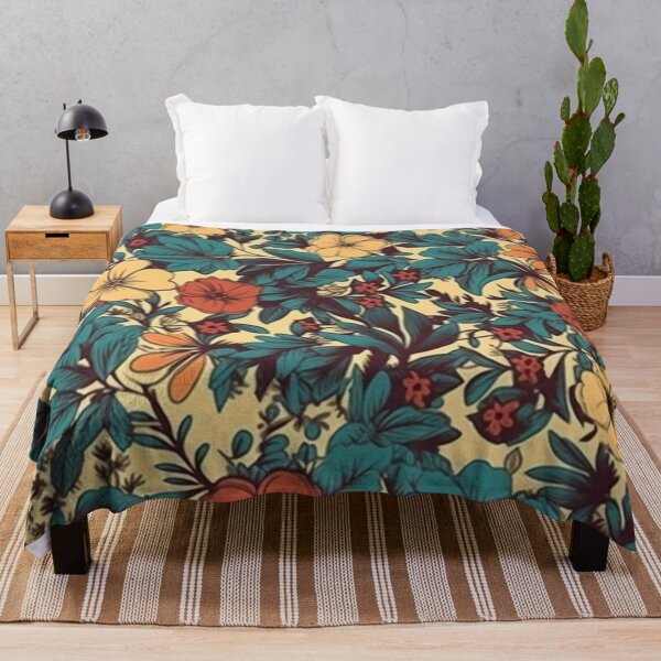 Item preview, Wildflowers In Retro Style Pattern designed and sold by GrinGalore.