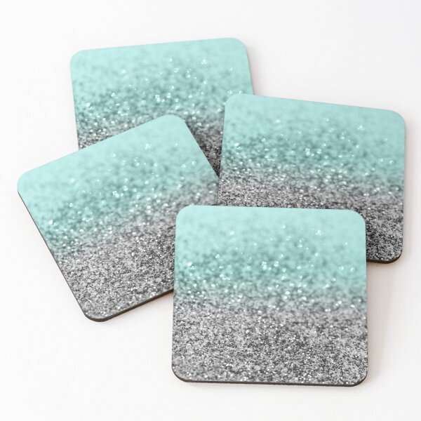 Item preview, Silver Teal Ocean Glam #2 (Photo of Glitter Only - Not Reflective) designed and sold by Anita's & Bella's Art.