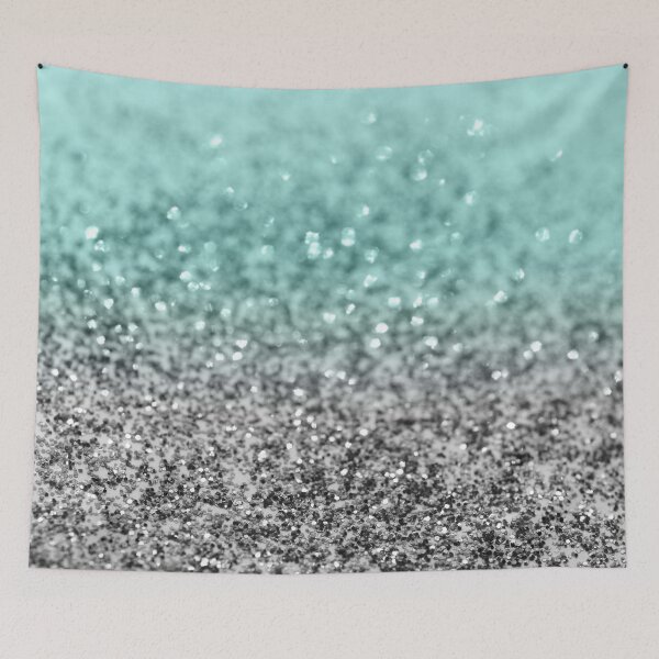 Item preview, Silver Teal Ocean Glam #2 (Photo of Glitter Only - Not Reflective) designed and sold by Anita's & Bella's Art.