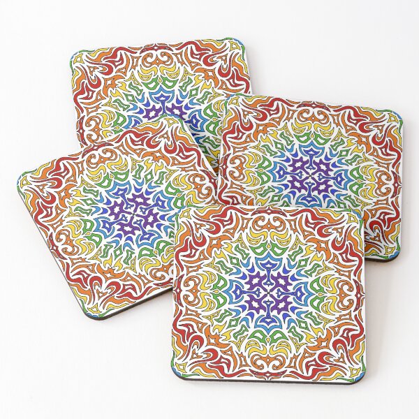 Item preview, Square Mandala (rainbow gradient) designed and sold by Smetankinaart.