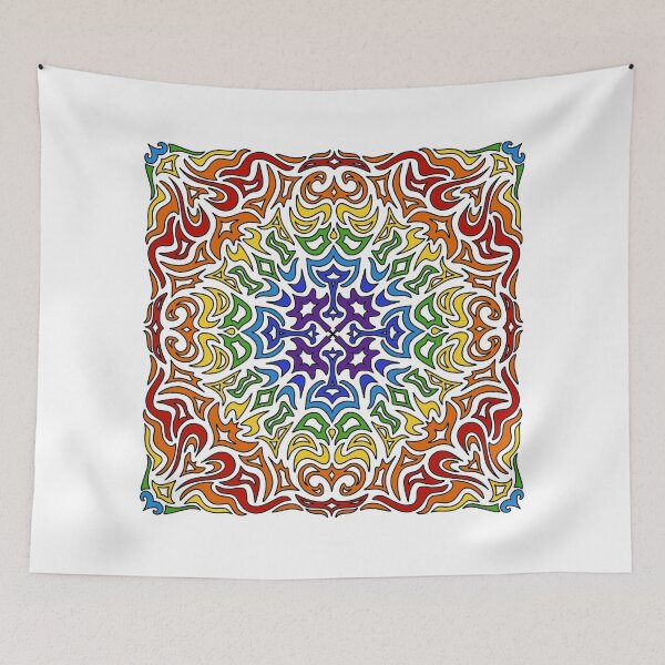 Item preview, Square Mandala (rainbow gradient) designed and sold by Smetankinaart.